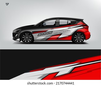 City Car Wrap Design modern eye catching ready use. place your logo. Printable eps files.