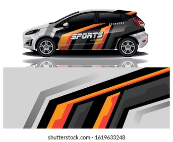 City car wrapping decal design