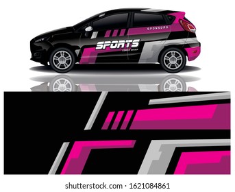 City car wrapping decal design
