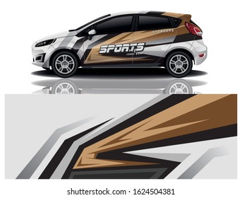 City car wrapping decal design