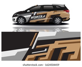 City car wrapping decal design