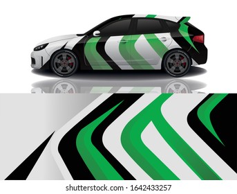 City car wrapping decal design