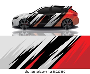 City car wrapping decal design