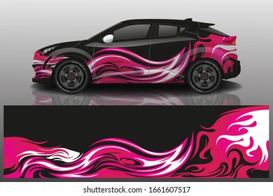 City car wrapping decal design