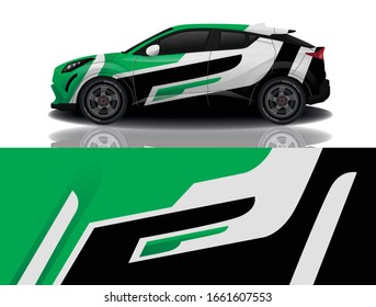 City car wrapping decal design
