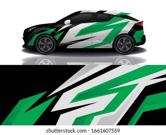 City car wrapping decal design