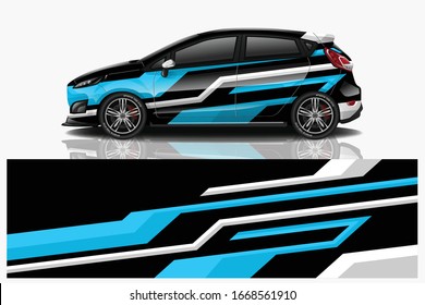 Sports Car Wrapping Decal Design Stock Vector (Royalty Free) 1696356595