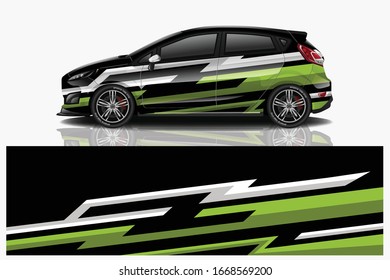 City Car Wrapping Decal Design Stock Vector (royalty Free) 1668574066