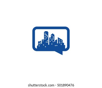 City Chat Logo Design Template