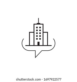 City chat logo template vector icon design