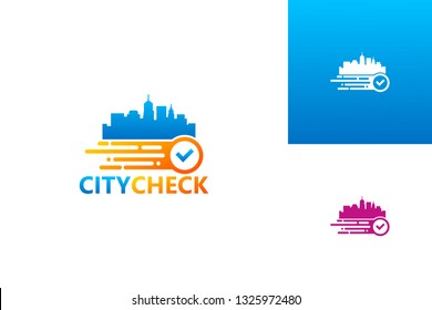 City Check Logo Template Design Vector, Emblem, Design Concept, Creative Symbol, Icon
