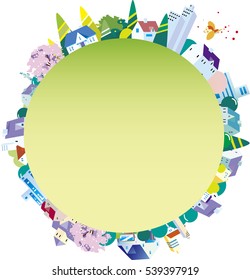A city in a circle