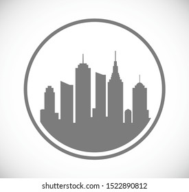 city circle logo icon for emblem