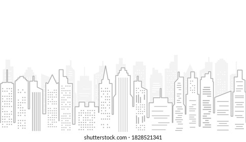 City or Cityscape Illustration Background