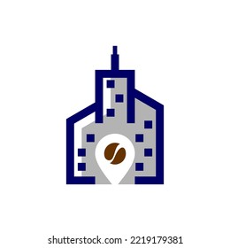 city coffe logo design vector template