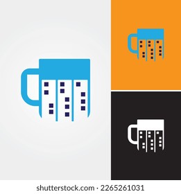 City Coffee Logo Design Vector