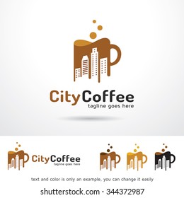 City Coffee Logo Template Design Vector