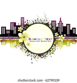City colorful background.