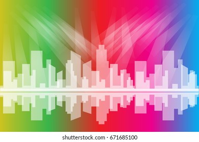 City Colorful Light vector