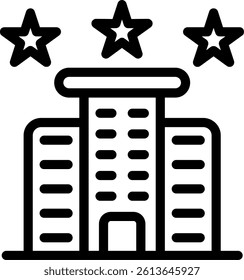 City Company Line Vector Icon Design