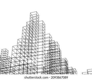 City Concept Drawing Vector Illustration Stock Vector (Royalty Free ...