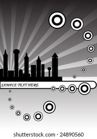 city concept with sample text here