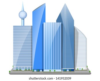 city consisting of skyscrapers in the daytime