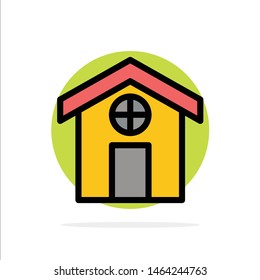 City, Construction, House Abstract Circle Background Flat color Icon. Vector Icon Template background