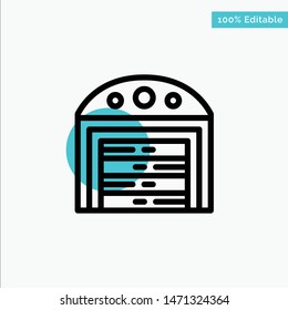 City, Construction, House turquoise highlight circle point Vector icon. Vector Icon Template background