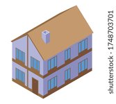 City cottage icon. Isometric of city cottage vector icon for web design isolated on white background