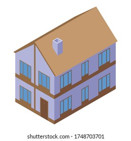 City cottage icon. Isometric of city cottage vector icon for web design isolated on white background