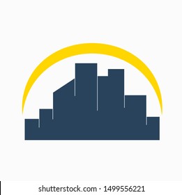 city ​​logo with a crescent shape on it