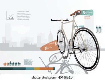 Infografía sobre ciclismo urbano, estadística de ciclistas