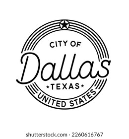 City of Dallas vector design template. Dallas Texas logotype. Vector and illustration.