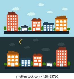 City day and night