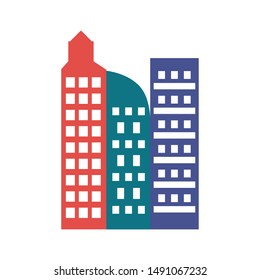 City design, Building architecture urban modern downtown and metropolis theme Vector illustration