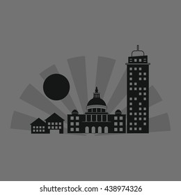 City design. Building icon. Isolated illustration