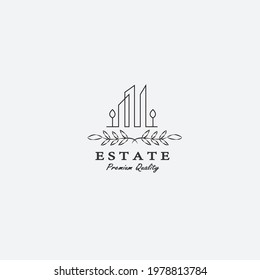 City Design Line Art Vector Illustration