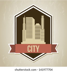 city design over beige background vector illustration