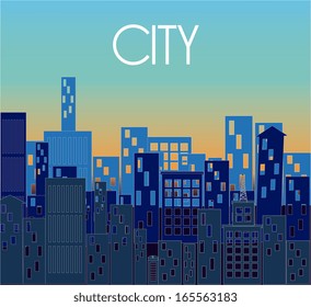 city design over blue background vector illustration 