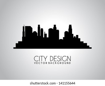 city design over gray background vector illustration