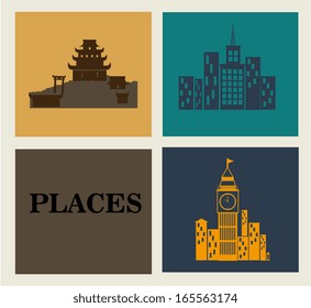 city design over gray  background vector illustration 