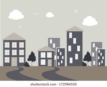 city design over gray background vector illustration