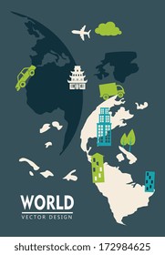 city design over gray background vector illustration 