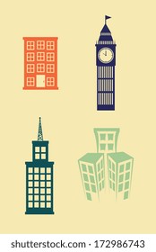 city design over pink background vector illustration