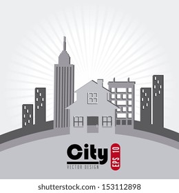 city design over white background vector illustration 