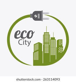 City design over white background, vector illustration.