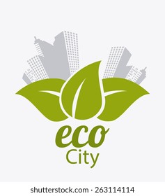 City design over white background, vector illustration.