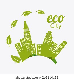 City design over white background, vector illustration.