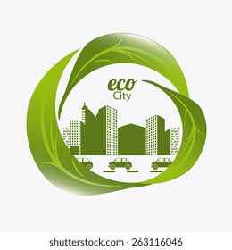 City design over white background, vector illustration.